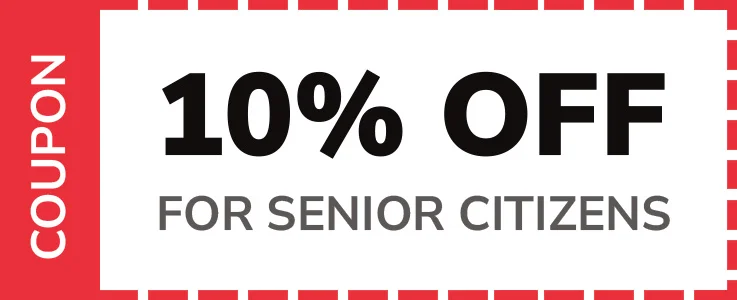 10% Off for Senior Citizens